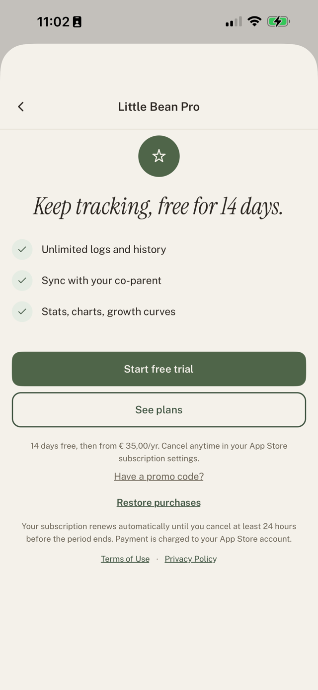 The "Have a promo code?" entry on the paywall